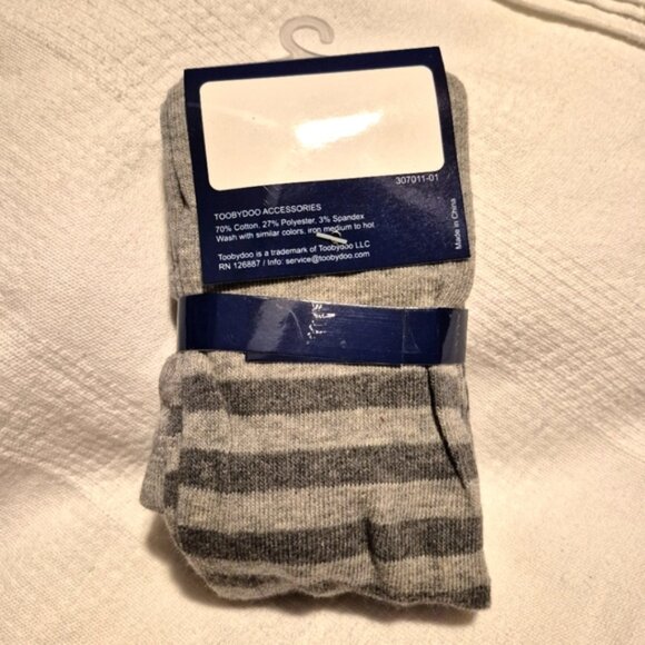 Tooby Doo girls footless sweater tights leggings 2 tone gray NEW - Picture 2 of 6